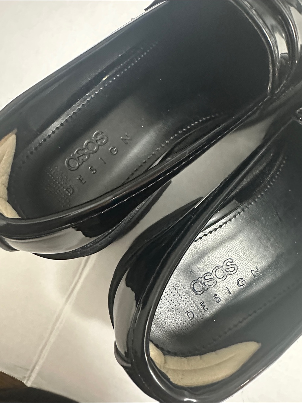 ASOS Design Black Chunky Platform Loafer Heels Y2K Academia Preppy Size 5 - Picture 9 of 12